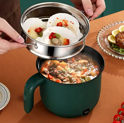 1.5L Mini Electric Rice Cooker & Cooking Pot – Non-Stick, Portable, Multifunctional Stockpot for Home, Room, Etc, Use.