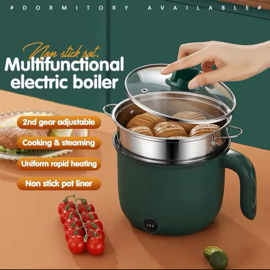 1.5L Mini Electric Rice Cooker & Cooking Pot – Non-Stick, Portable, Multifunctional Stockpot for Home, Room, Etc, Use.