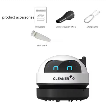 Portable Mini Vacuum Cleaner – USB Rechargeable, Wireless Dust Removal for Desk, Table, Home, Office & Car