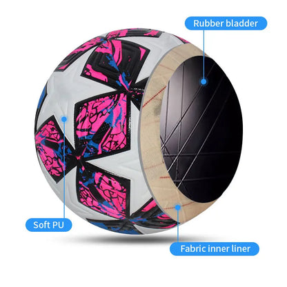 High-Quality PU Material Soccer Ball - Standard Size 5 & Size 4 for Professional Outdoor Matches and Training, Seamless Design