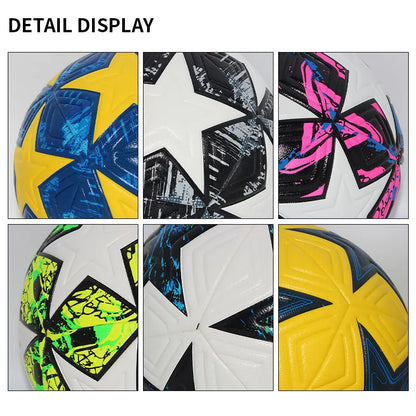 High-Quality PU Material Soccer Ball - Standard Size 5 & Size 4 for Professional Outdoor Matches and Training, Seamless Design