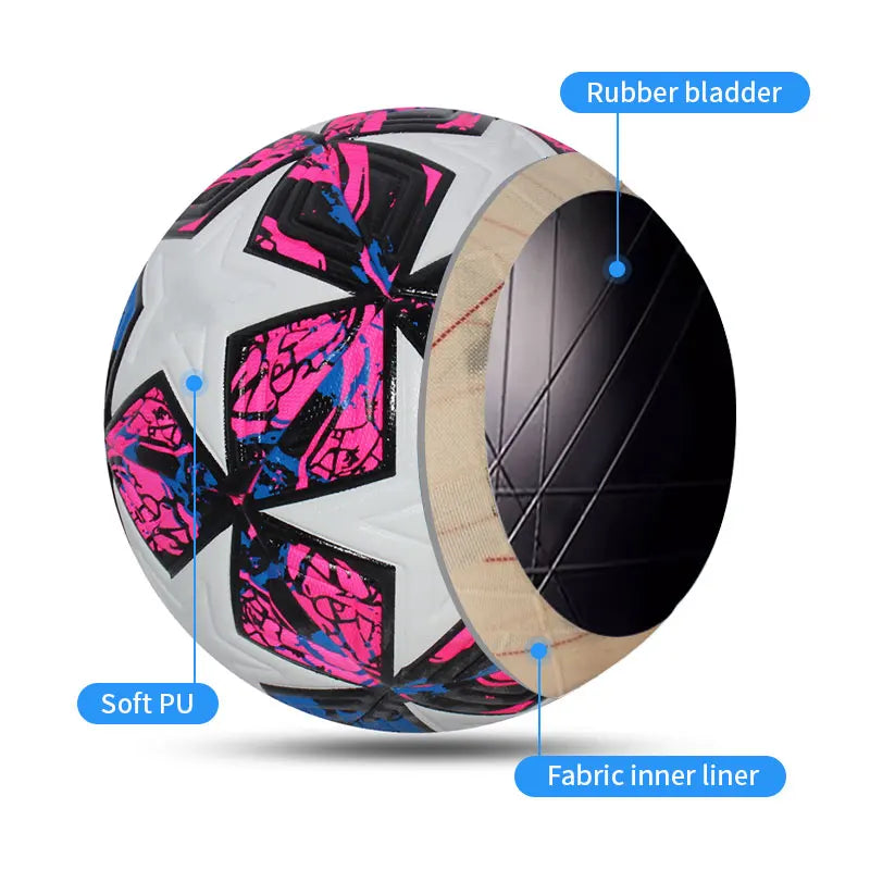 High-Quality PU Material Soccer Ball - Standard Size 5 & Size 4 for Professional Outdoor Matches and Training, Seamless Design