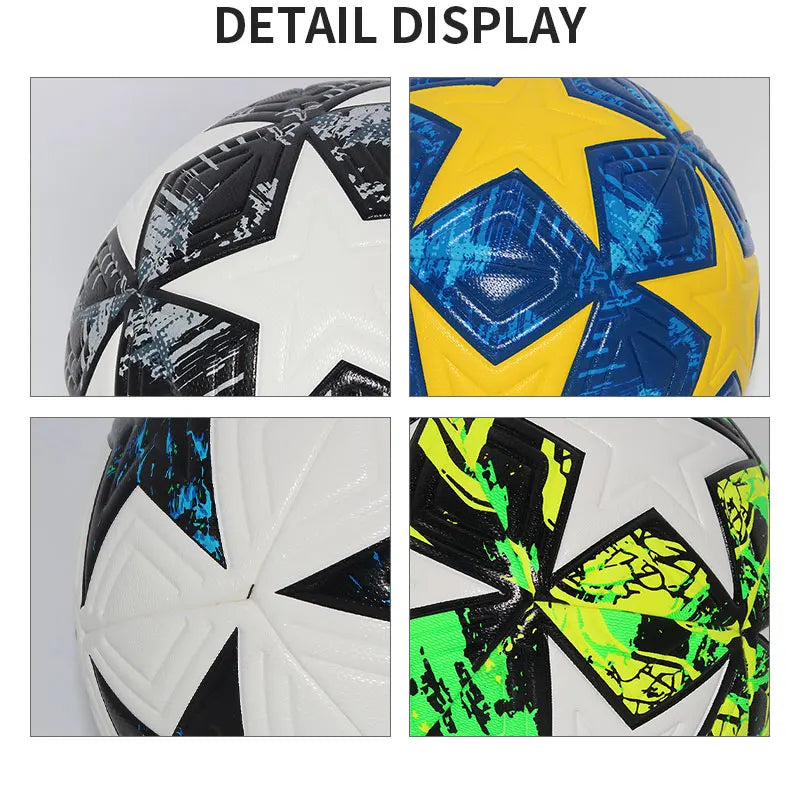 High-Quality PU Material Soccer Ball - Standard Size 5 & Size 4 for Professional Outdoor Matches and Training, Seamless Design